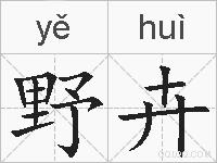 野卉的拼音