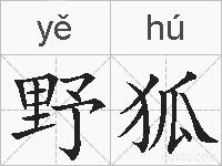 野狐的拼音