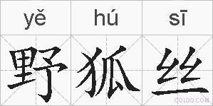 野狐丝的拼音