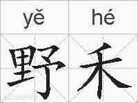 野禾的拼音
