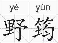 野筠的拼音