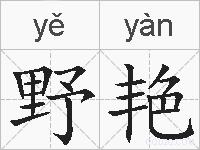 野艳的拼音