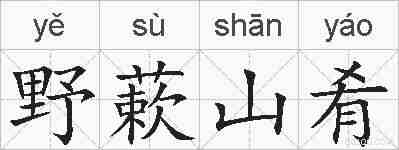 野蔌山肴的拼音