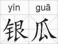 银瓜的拼音
