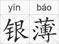 银薄的拼音