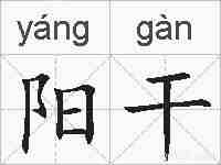 阳干的拼音