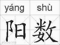 阳数的拼音