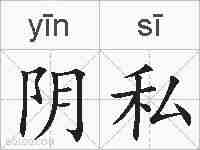阴私的拼音