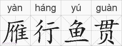 雁行鱼贯的拼音