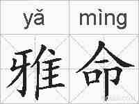 雅命的拼音