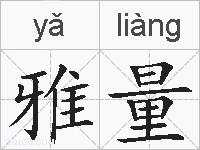 雅量的拼音