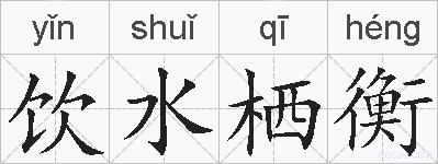 饮水栖衡的拼音