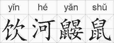 饮河鼹鼠的拼音