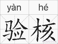 验核的拼音
