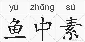 鱼中素的拼音