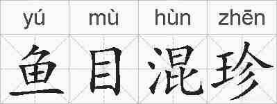 鱼目混珍的拼音