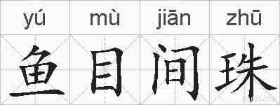 鱼目间珠的拼音