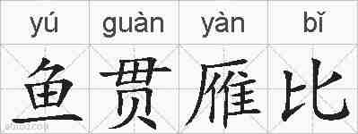 鱼贯雁比的拼音