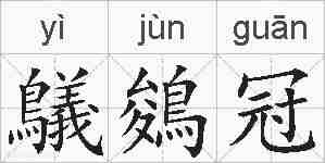 鸃鵕冠的拼音