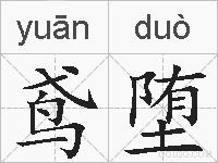 鸢堕的拼音