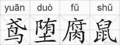 鸢堕腐鼠的拼音