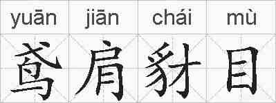 鸢肩豺目的拼音