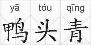 鸭头青的拼音