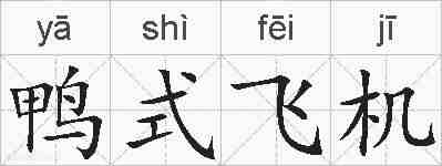 鸭式飞机的拼音