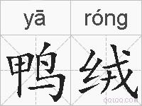 鸭绒的拼音