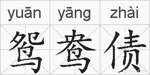 鸳鸯债的拼音