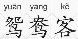 鸳鸯客的拼音