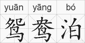 鸳鸯泊的拼音