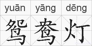 鸳鸯灯的拼音