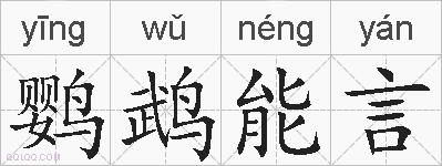 鹦鹉能言的拼音