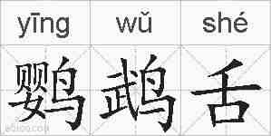 鹦鹉舌的拼音
