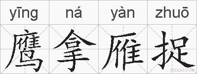 鹰拿雁捉的拼音