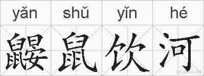 鼹鼠饮河的拼音
