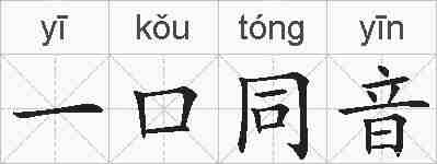 一口同音的拼音