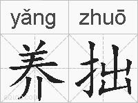养拙的拼音