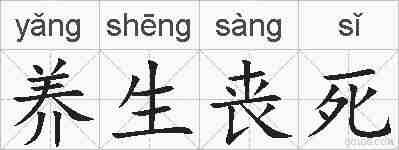 养生丧死的拼音