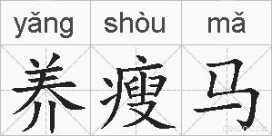 养瘦马的拼音