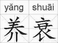 养衰的拼音