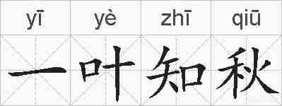 一叶知秋的拼音