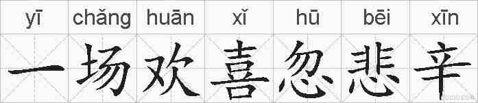 一场欢喜忽悲辛的拼音