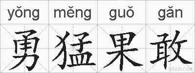 勇猛果敢的拼音