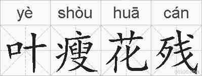 叶瘦花残的拼音