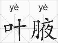 叶腋的拼音