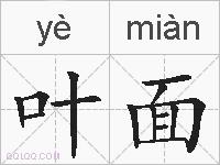 叶面的拼音