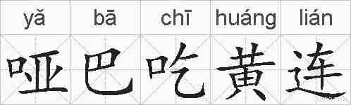 哑巴吃黄连的拼音
