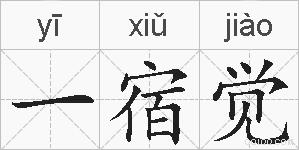 一宿觉的拼音
